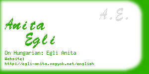 anita egli business card